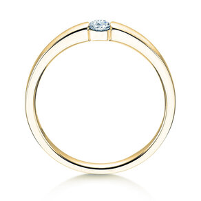 Bague de fiançailles Infinity Petite dans 14K or jaune avec diamant 0,13ct G/SI