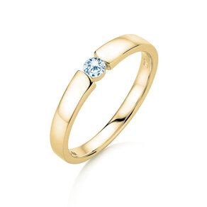 Bague de fiançailles Infinity Petite dans 14K or jaune avec diamant 0,13ct G/SI