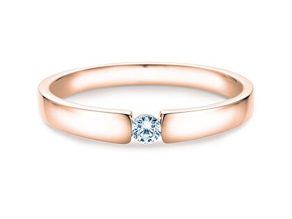 Bague de fiançailles Infinity Petite dans 14K or rose avec diamant 0,09ct G/SI