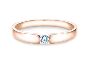 Bague de fiançailles Infinity Petite dans 14K or rose avec diamant 0,09ct G/SI