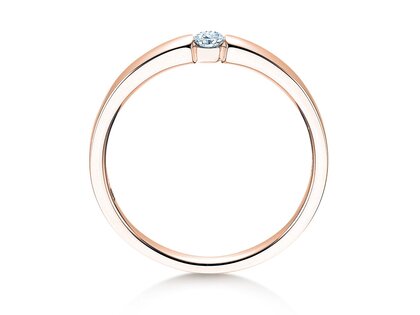 Bague de fiançailles Infinity Petite dans 14K or rose avec diamant 0,09ct G/SI