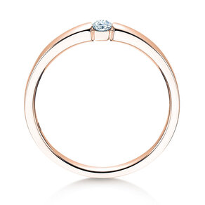 Bague de fiançailles Infinity Petite dans 14K or rose avec diamant 0,09ct G/SI
