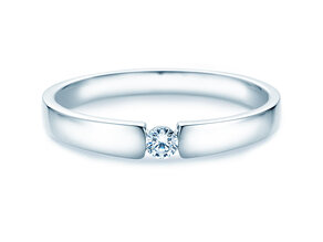 Bague de fiançailles Infinity Petite dans 14K or blanc avec diamant 0,09ct G/SI