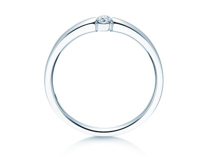 Bague de fiançailles Infinity Petite dans 14K or blanc avec diamant 0,09ct G/SI