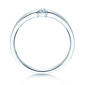 Bague de fiançailles Infinity Petite dans 14K or blanc avec diamant 0,09ct G/SI