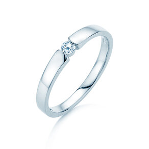 Bague de fiançailles Infinity Petite dans 14K or blanc avec diamant 0,09ct G/SI