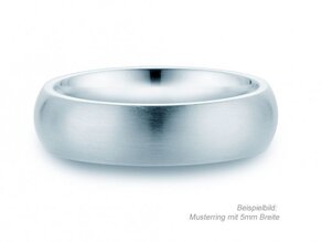 Bague pour homme Classic 3mm dans Argent 925/- mate