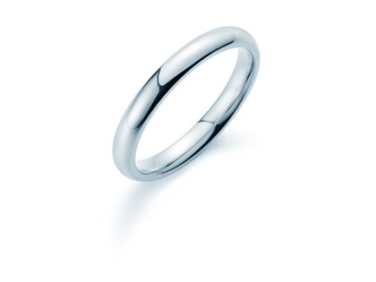 Bague pour homme Classic 3mm dans Argent 925/- polie