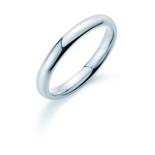 Bague pour homme Classic 3mm dans Argent 925/- polie