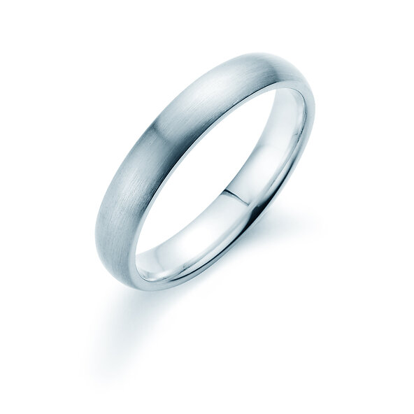 Bague pour homme Classic 4mm dans Argent 925/- mate