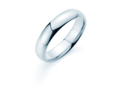 Bague pour homme Classic 5mm dans platine 950/- polie