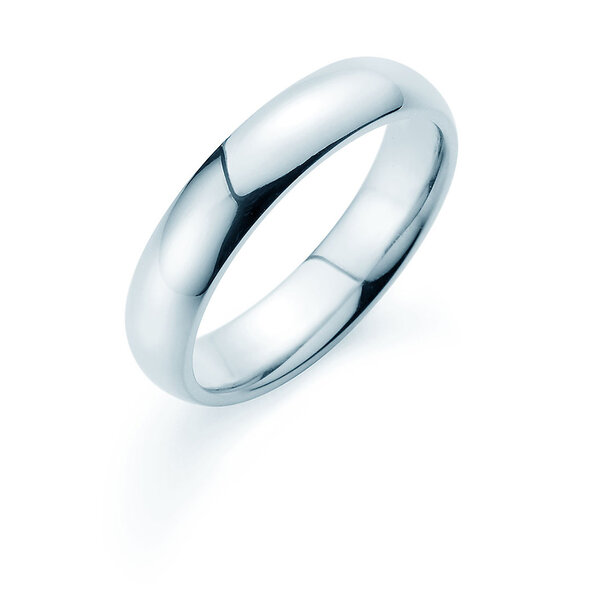 Bague pour homme Classic 5mm dans Argent 925/- polie
