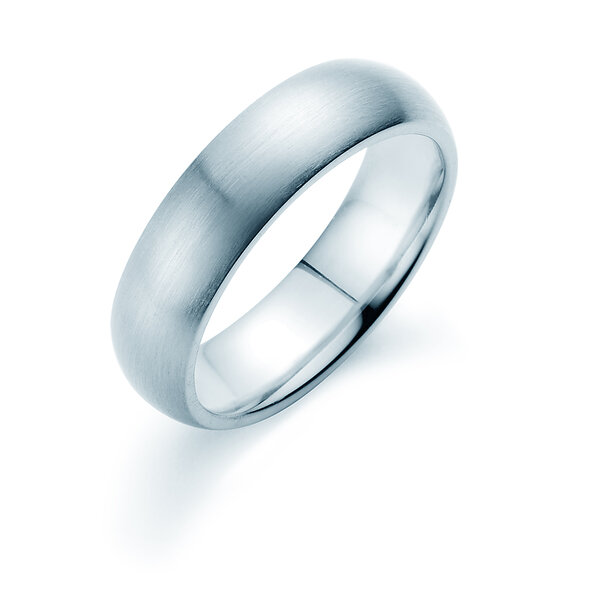 Bague pour homme Classic 6mm dans Argent 925/- mate