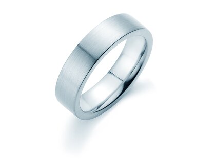 Bague pour homme Modern 5,5mm en platine 950/- mate