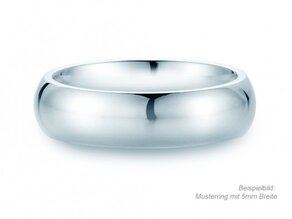 Bague pour homme Classic 6mm dans 14K or blanc polie