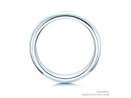 Bague pour homme Classic 6mm dans 14K or blanc polie