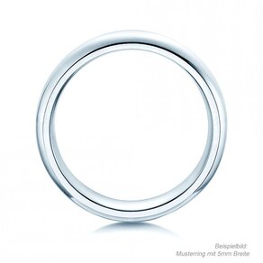 Bague pour homme Classic 6mm dans 14K or blanc polie