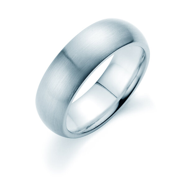 Bague pour homme Classic 7mm dans Argent 925/- mate