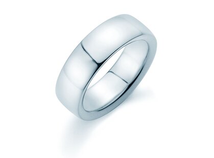 Bague pour homme Infinity 7mm dans platine 950/- polie