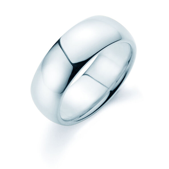 Bague pour homme Classic 7,5mm en Argent 925/- polie