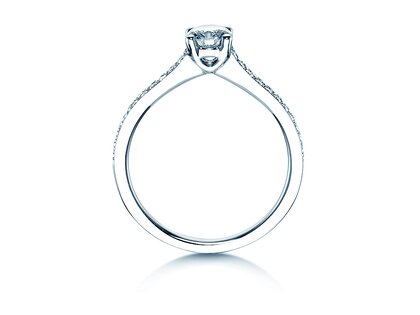 Bague de fiançailles Claire dans 18K or blanc avec diamants 0,70ct G/SI