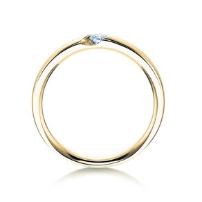 Bague de fiançailles Italic dans 14K or jaune avec diamant 0,03ct H/SI