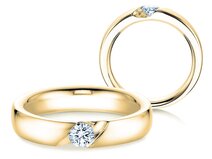 Bague de fiançailles Italic dans 14K or jaune avec diamant 0,25ct G/SI