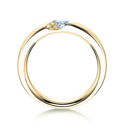 Bague de fiançailles Italic en 9K or jaune avec diamant de laboratoire 0,50ct E/VS