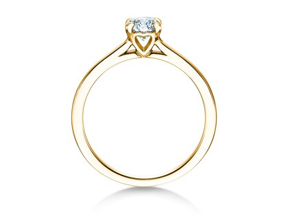 Bague de fiançailles Romance en 9K or jaune avec diamant 0,50ct G/SI