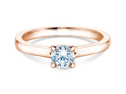 Bague de fiançailles Romance dans 14K or rose avec diamant 0,50ct H/SI
