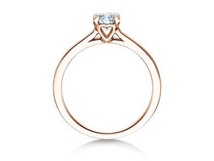 Bague de fiançailles Romance dans 14K or rose avec diamant 0,50ct H/SI
