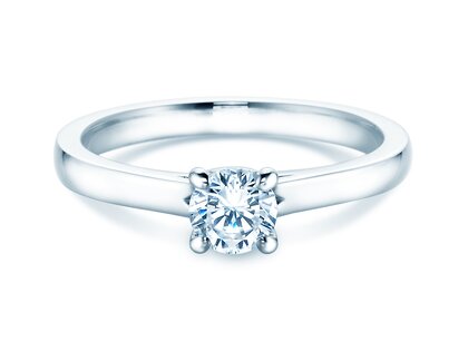 Bague de fiançailles Romance dans 14K or blanc avec diamant 0,50ct H/SI