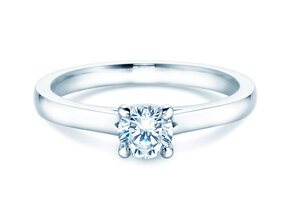 Bague de fiançailles Romance dans 14K or blanc avec diamant 0,50ct H/SI