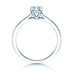 Bague de fiançailles Romance dans 14K or blanc avec diamant 0,50ct H/SI