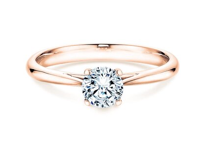 Bague de fiançailles Delight dans 18K or rose avec diamant 0,50ct G/SI