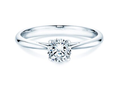 Bague de fiançailles Delight dans 14K or blanc avec diamant 0,50ct H/SI
