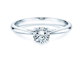 Bague de fiançailles Delight dans 14K or blanc avec diamant 0,50ct H/SI