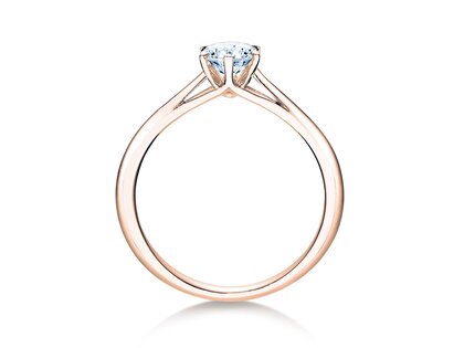 Bague de fiançailles Heaven 6 en 14K or rose avec diamant de laboratoire 0,50ct E/VS