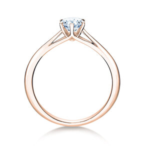 Bague de fiançailles Heaven 6 en 14K or rose avec diamant de laboratoire 0,50ct E/VS