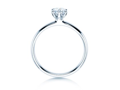Bague de fiançailles Classic 6 dans 18K or blanc avec diamant 0,50ct H/SI