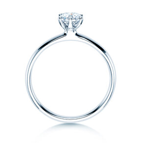 Bague de fiançailles Classic 6 dans 18K or blanc avec diamant 0,50ct H/SI