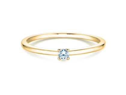 Bague de fiançailles Classic 4 dans 14K or jaune avec diamant 0,05ct H/SI