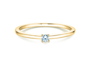 Bague de fiançailles Classic 4 dans 14K or jaune avec diamant 0,05ct H/SI