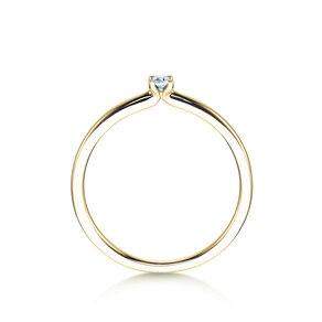 Bague de fiançailles Classic 4 dans 14K or jaune avec diamant 0,05ct H/SI