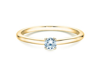 Bague de fiançailles Classic 4 dans 14K or jaune avec diamant 0,15ct H/SI