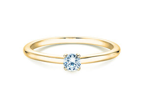 Bague de fiançailles Classic 4 dans 14K or jaune avec diamant 0,15ct H/SI