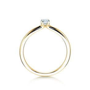 Bague de fiançailles Classic 4 dans 14K or jaune avec diamant 0,15ct H/SI