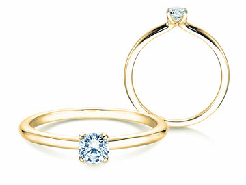 Bague de fiançailles Classic 4 en 9K or blanc avec diamant 0,25ct H/SI