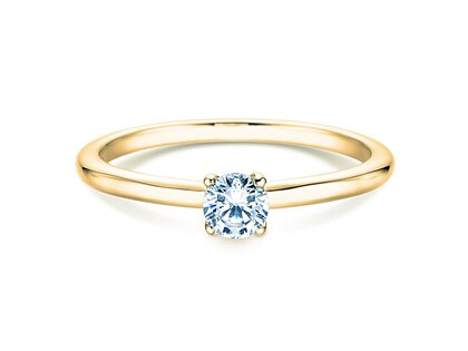 Bague de fiançailles Classic 4 dans 14K or jaune avec diamant 0,25ct G/IF