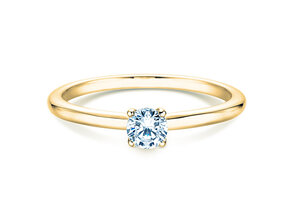 Bague de fiançailles Classic 4 dans 14K or jaune avec diamant 0,25ct G/IF